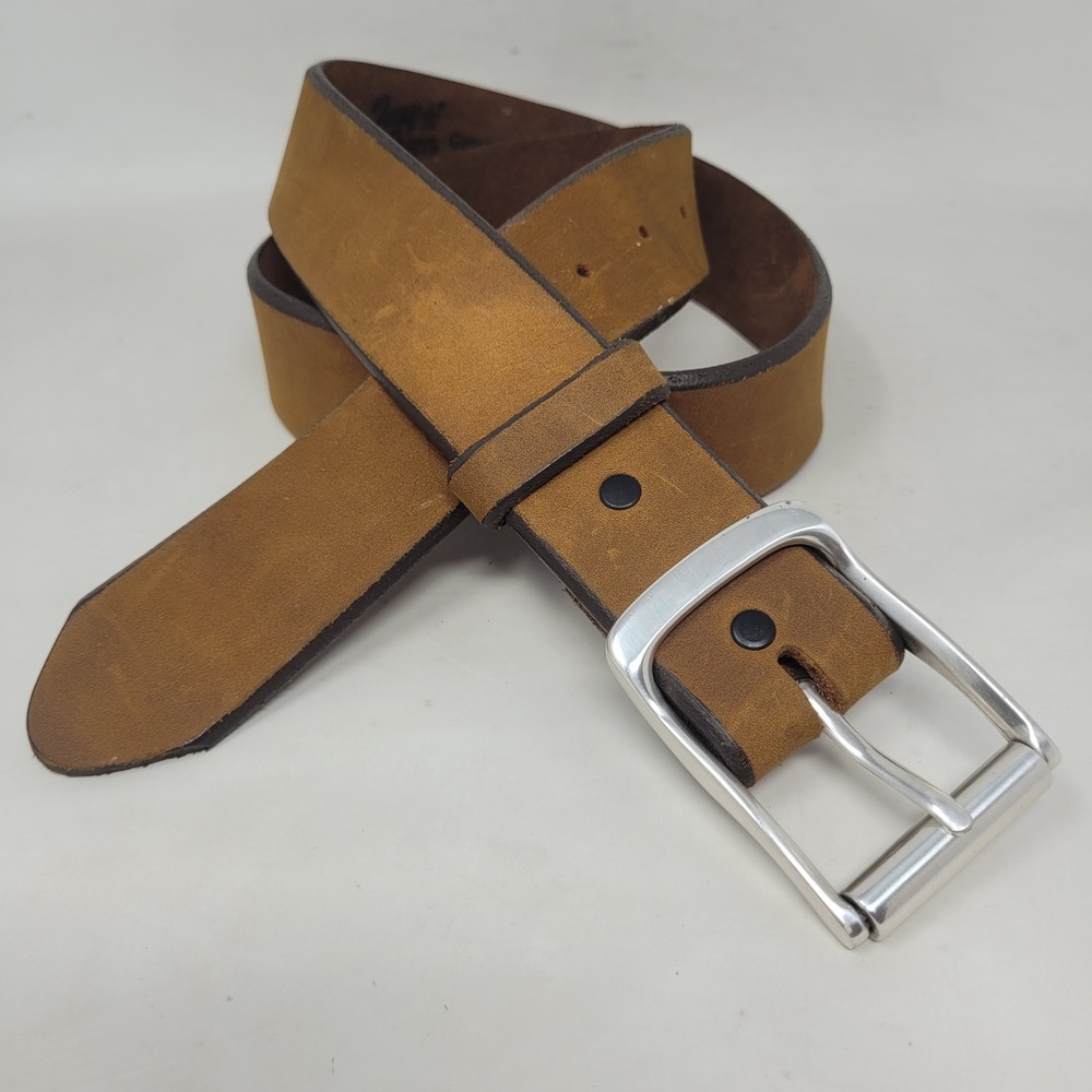 Tony Lama Belt Mens 36 Brown Leather Billy Bob C41319 Western Work Aged Bark USA